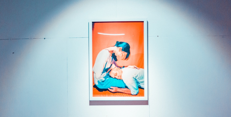 崔綵珊個展「父親情書」作品：《父親與女兒肖像》，輸出裝裱，54x72 cm，2019