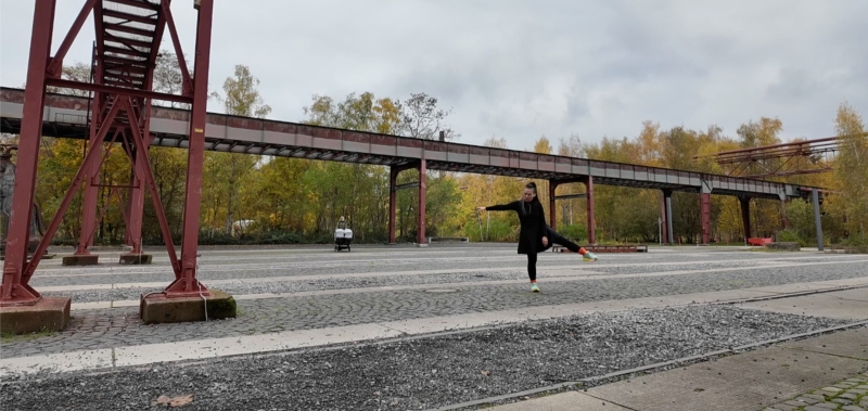 盧映竹「Dance Research NRW / Tanzrecherche NRW 至西德舞蹈延伸性創作與發表 Everything is Movement for me」演出照片:Zollverein dance filming screenshot