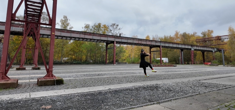 盧映竹「Dance Research NRW / Tanzrecherche NRW 至西德舞蹈延伸性創作與發表 Everything is Movement for me」演出照片:Zollverein dance filming screenshot