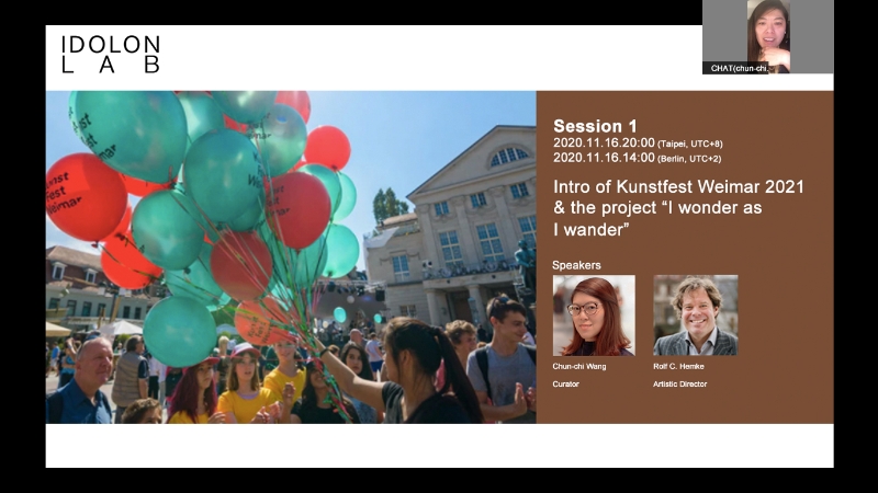 策展之前置研究計畫:「 I wonder as I wander」 德國威瑪藝術節之跨文化、跨領域交流｜IDOLONLAB歐亞藝術網絡實驗室｜國藝會補助成果檔案庫