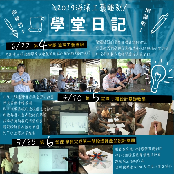 「2019海濱工藝雕刻學堂日記」6月、7月文宣品