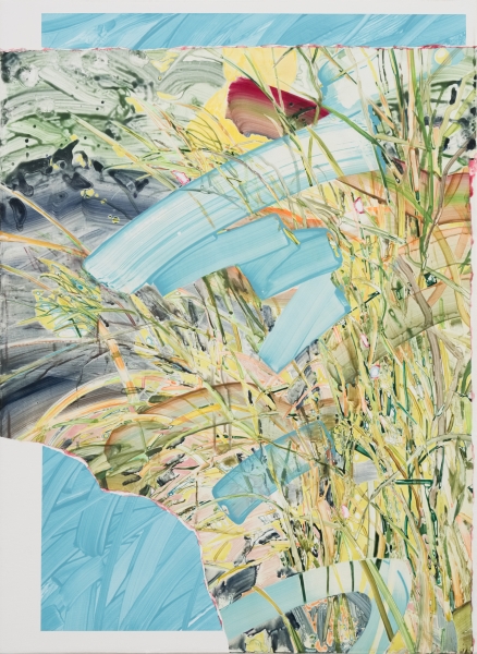 傅寧個展「窺視失靈的畫家湯姆」作品：《沒有的山頭》，畫布、壓克力，53×72 cm，2021