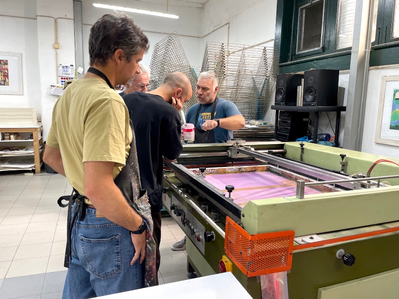 椿版畫團隊受邀CPS葡萄牙絹印中心 《PONTO DE IMPRESSÃO》40周年國際絹印技師研討會 暨西班牙Christian M Walter絹印工作室駐村研習計畫｜椿版畫絹印有限公司｜國藝會補助成果檔案庫