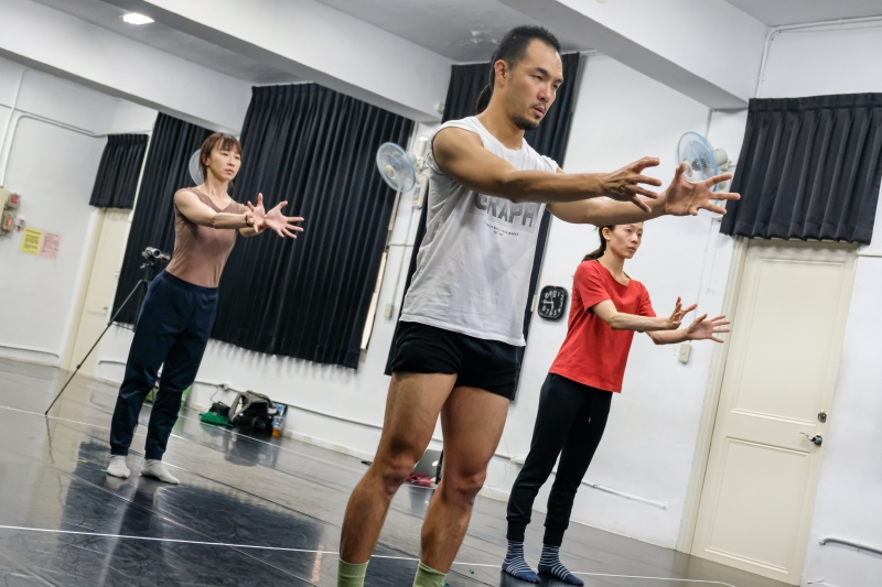 Jade Dance Theatre 玉舞蹈劇場「跨國製作YIN/YANG製作前期排練及研究」活動紀錄：玉舞蹈劇場舞者與Milan線上排練情形